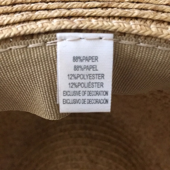 “Like New” Paper straw brimmed hat w/ colorful tassels! Fits head size 7”x 7.5” - Picture 4 of 4